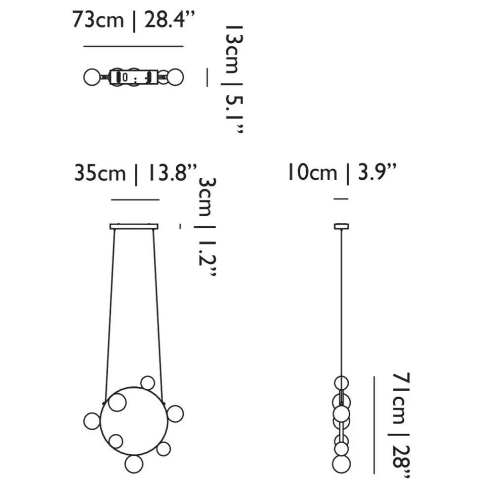 Hubble Bubble 7 LED Pendelleuchte