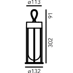In Vitro Unplugged LED Akkuleuchte 2700K