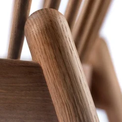 J166 Jørna Sessel Stoff Gestell Eiche geräuchert