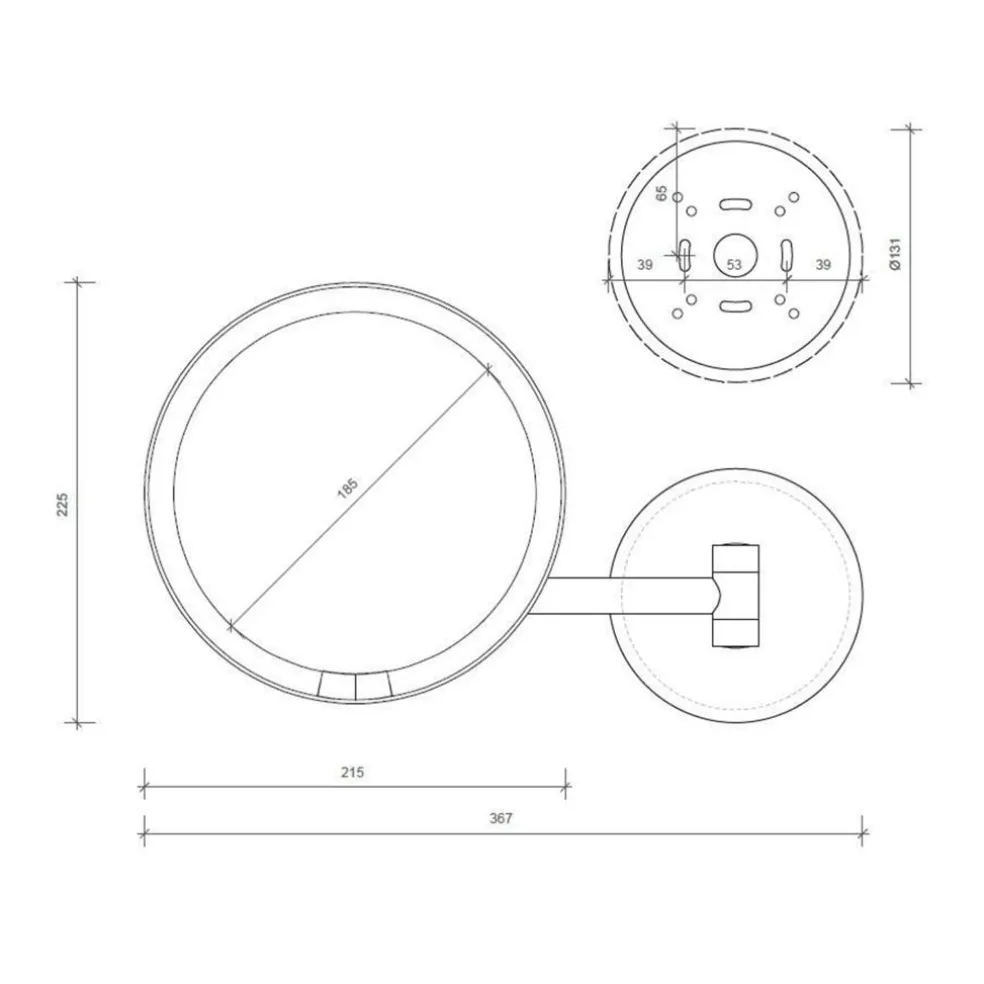 Just Look Plus WR 5X LED Wandkosmetikspiegel mit Akku