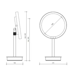 Just Look Plus 5X SR LED Standkosmetikspiegel mit Akku
