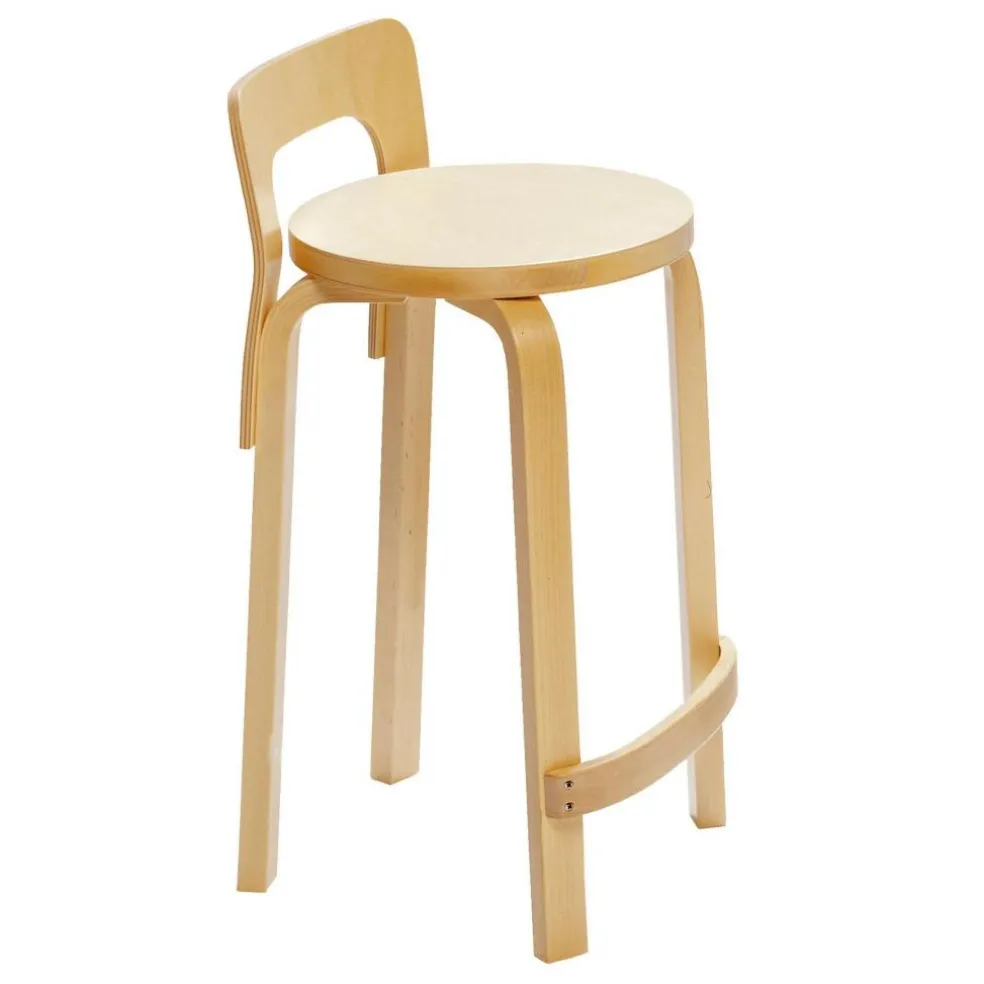 K65 Barstuhl Gestell klar lackiert