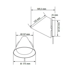 Keglen LED Wandleuchte 3000K