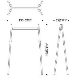 Kiila Kleiderständer 133x192x55cm
