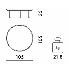 K-Top Beistelltisch Ø 105cm
