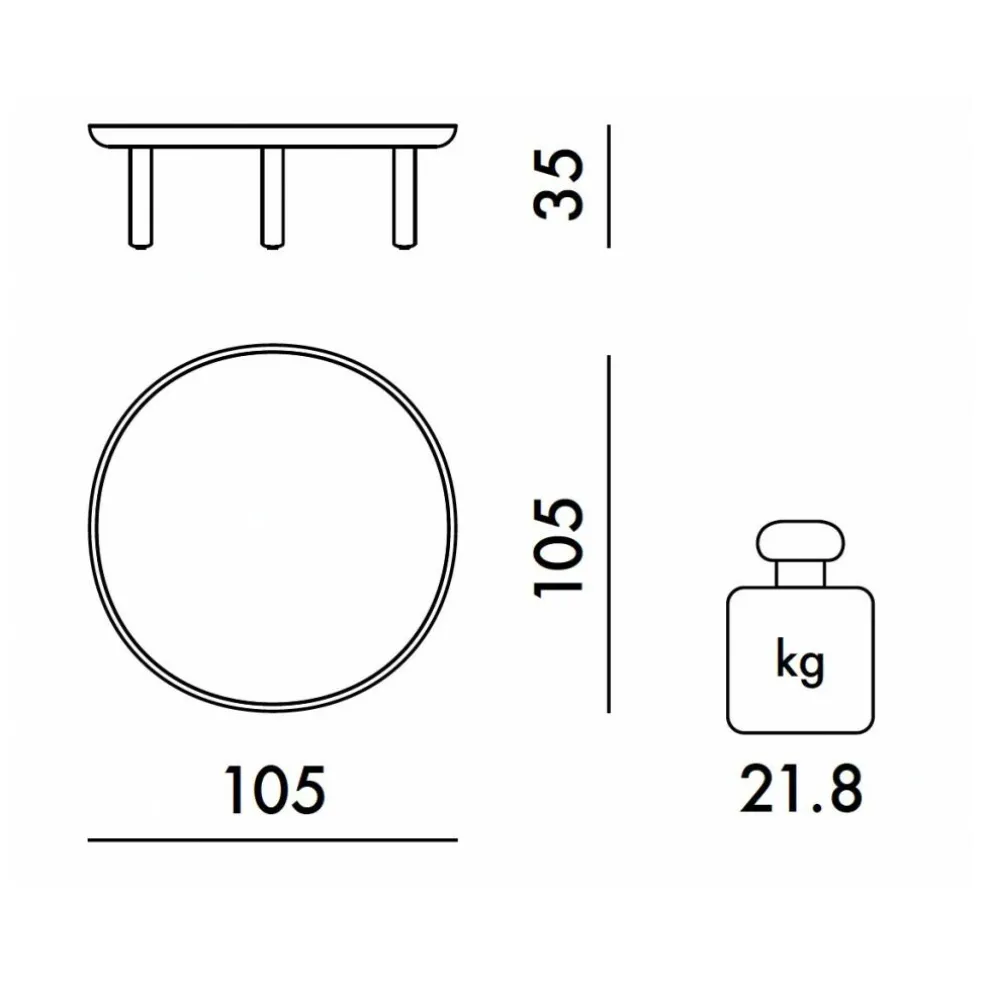 K-Top Beistelltisch Ø 105cm