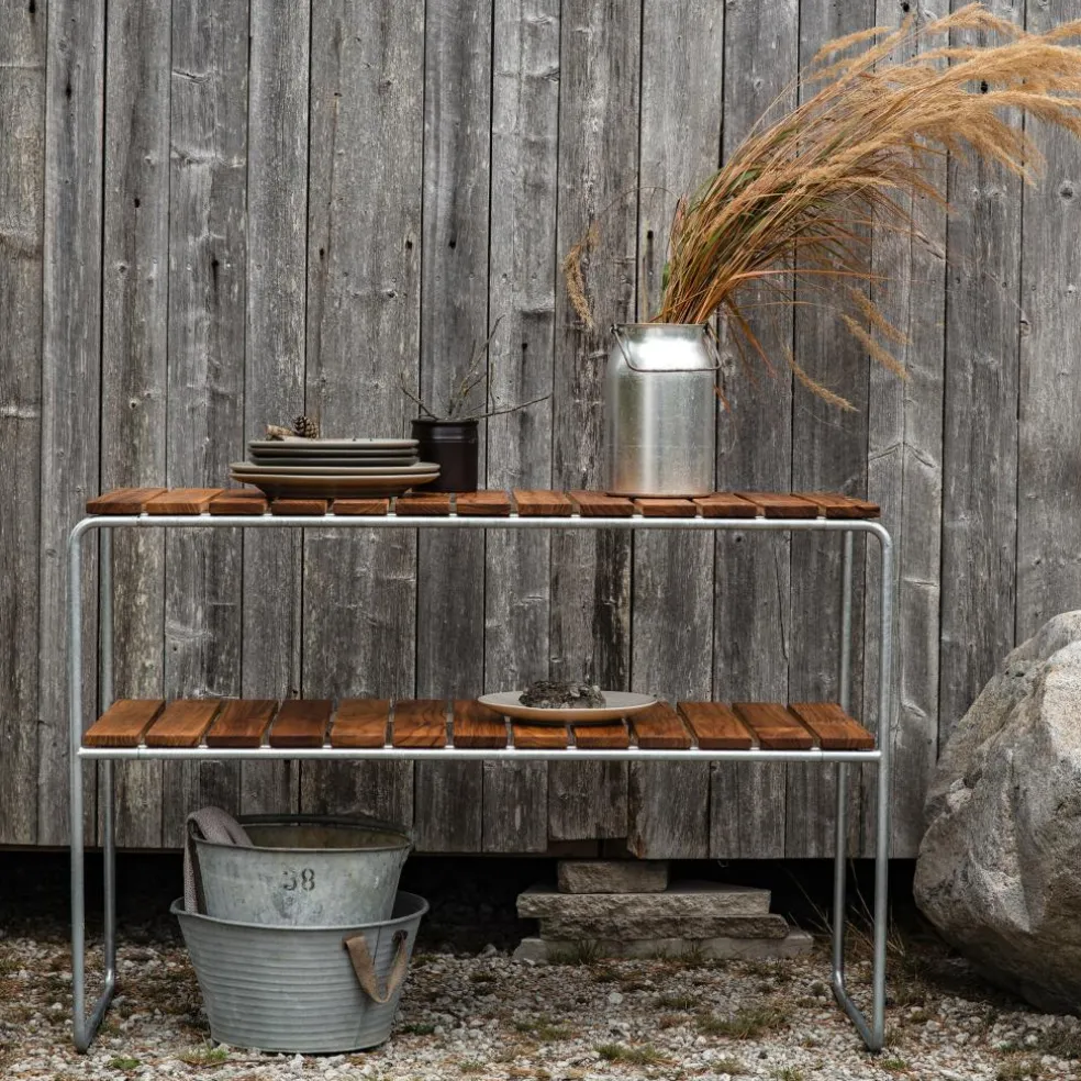 L105 Gartenbeistelltisch Teak