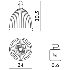 La Coupole Tablett mit Glocke