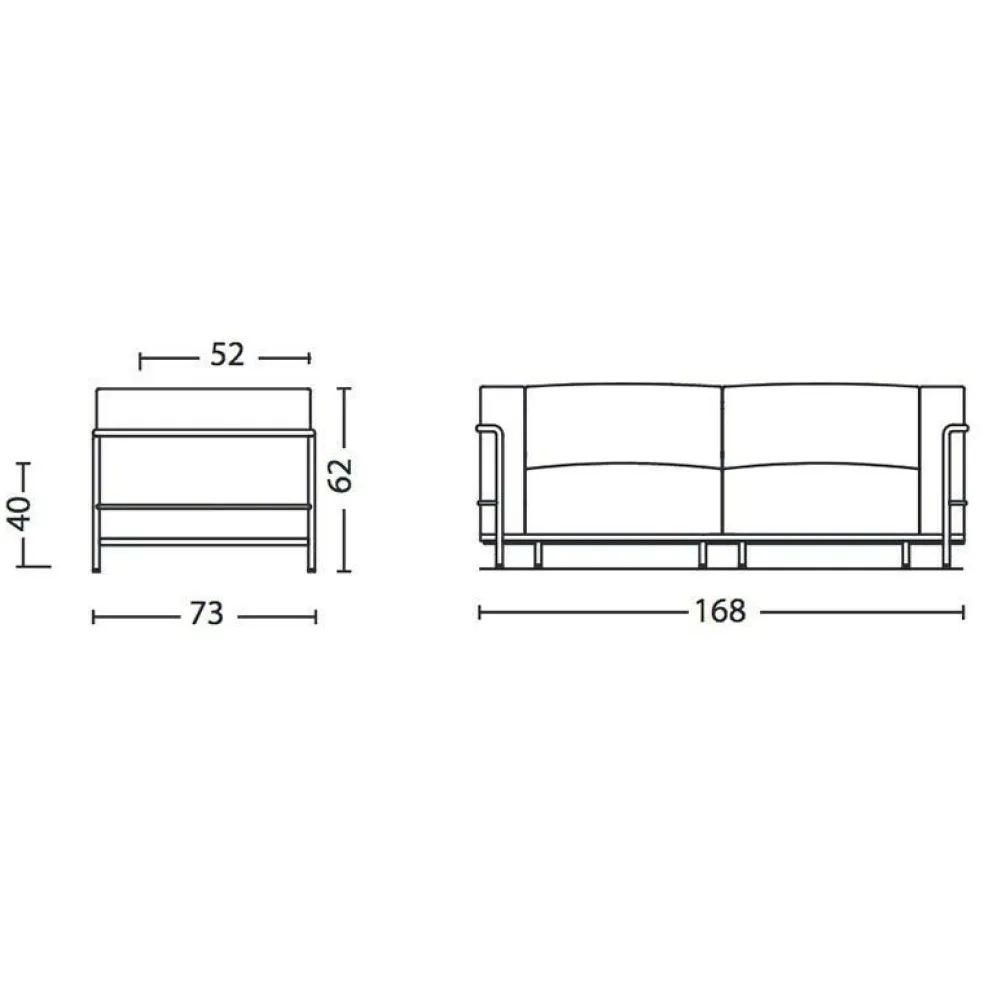 LC3 Fauteuil Grand Confort grand modèle deux places