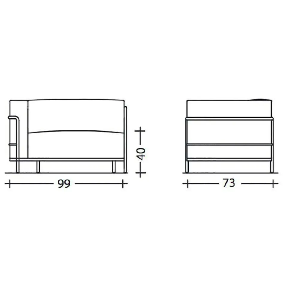 LC3 Fauteuil Grand Confort méridienne