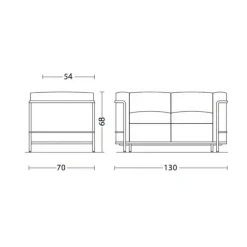 LC2 Fauteuil Grand Confort petit modèle deux places