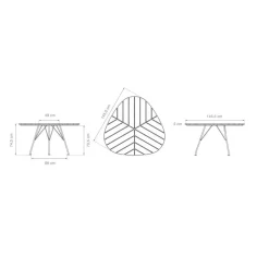 Leaf Gartentisch Ø 146cm