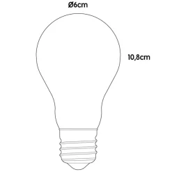LED E27 GLOBE MATT FILAMENT 360° 6W =><noscript><img width=