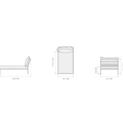 Level 2 Chaise Longue Gestell dunkelgrau