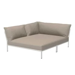Level 2 Cozy Gartensofa links Gestell muted white