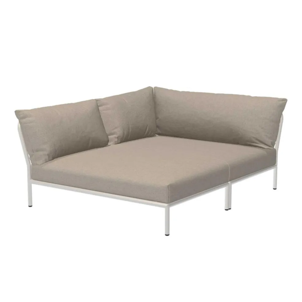 Level 2 Cozy Gartensofa links Gestell muted white