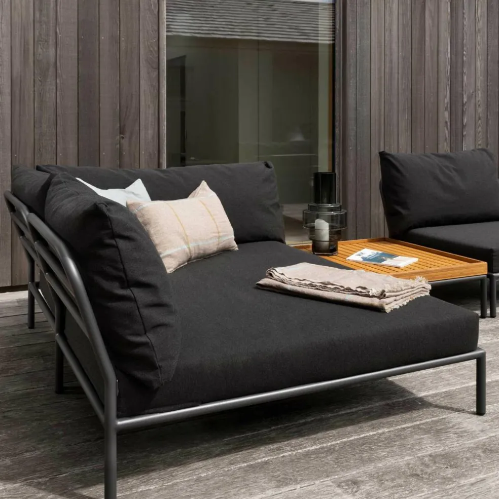 Level 2 Cozy Gartensofa rechts Gestell dunkelgrau