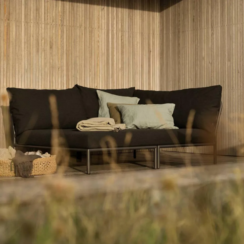 Level 2 Cozy Gartensofa rechts Gestell dunkelgrau