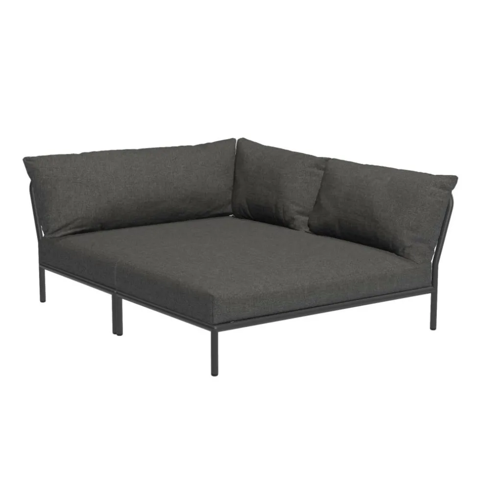 Level 2 Cozy Gartensofa rechts Gestell dunkelgrau
