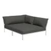 Level 2 Cozy Gartensofa rechts Gestell muted white