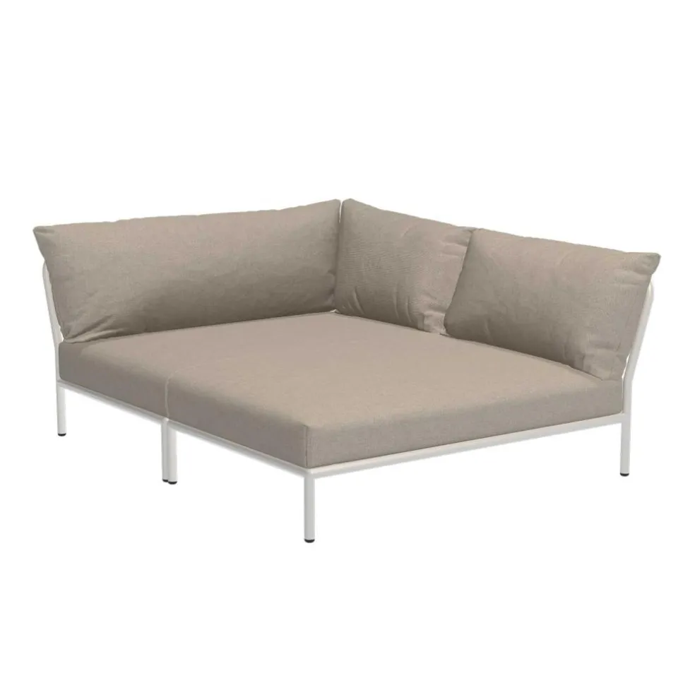Level 2 Cozy Gartensofa rechts Gestell muted white