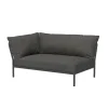 Level 2 Gartensofa links Gestell dunkelgrau