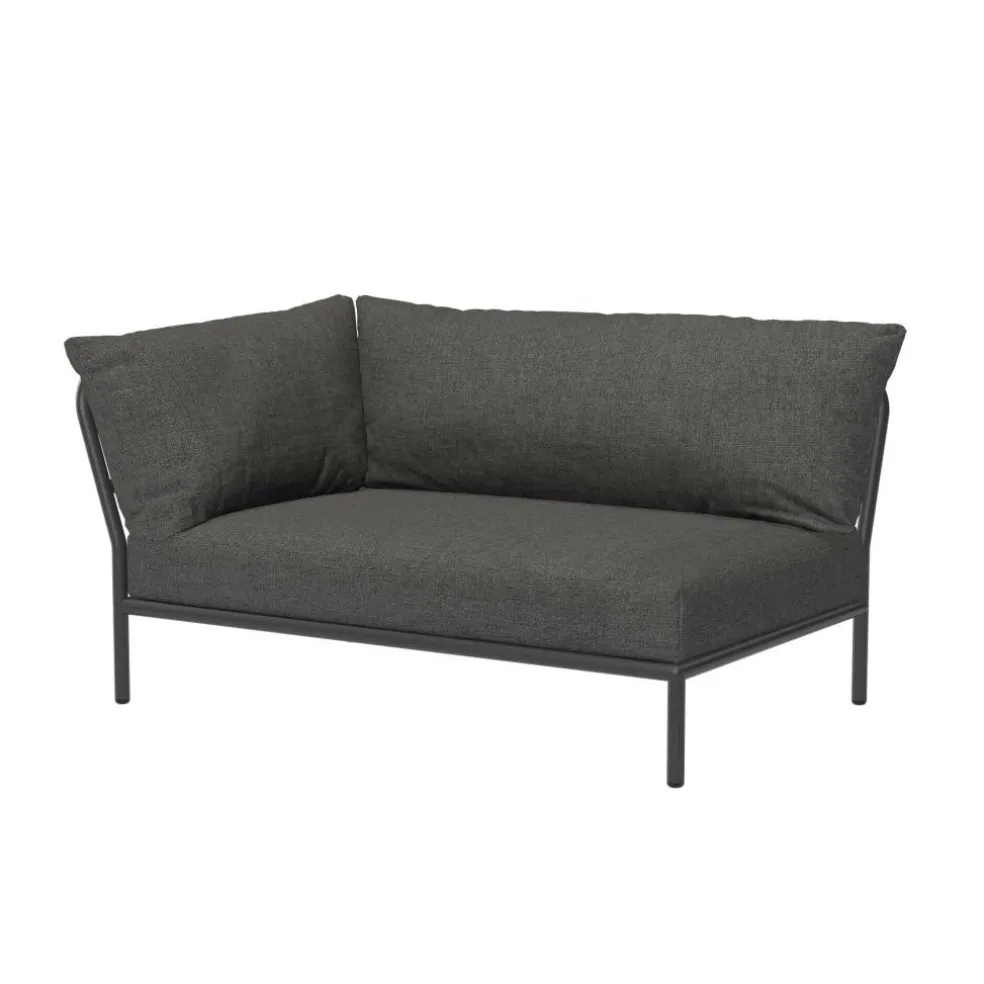 Level 2 Gartensofa links Gestell dunkelgrau