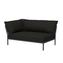 Level 2 Gartensofa links Gestell dunkelgrau