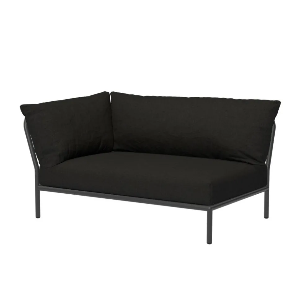 Level 2 Gartensofa links Gestell dunkelgrau