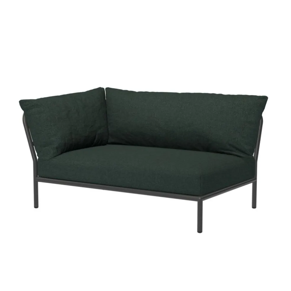 Level 2 Gartensofa links Gestell dunkelgrau