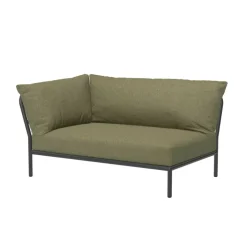 Level 2 Gartensofa links Gestell dunkelgrau