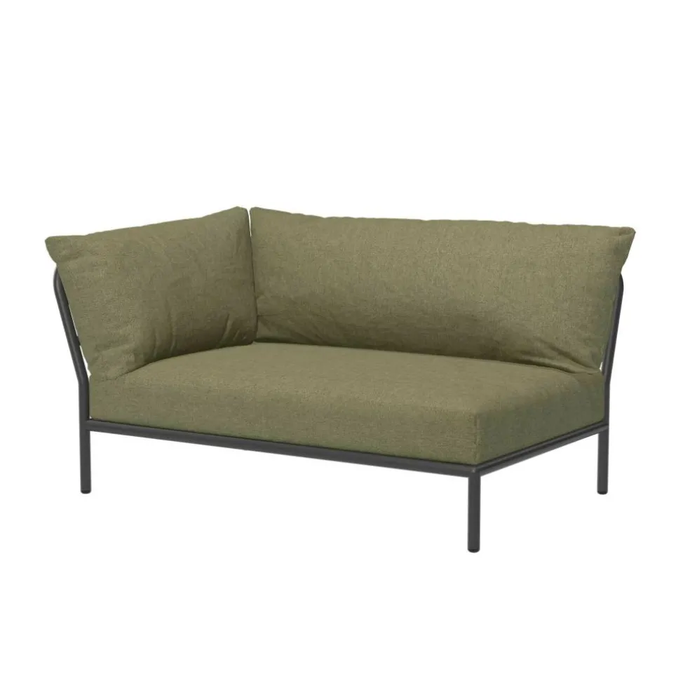 Level 2 Gartensofa links Gestell dunkelgrau