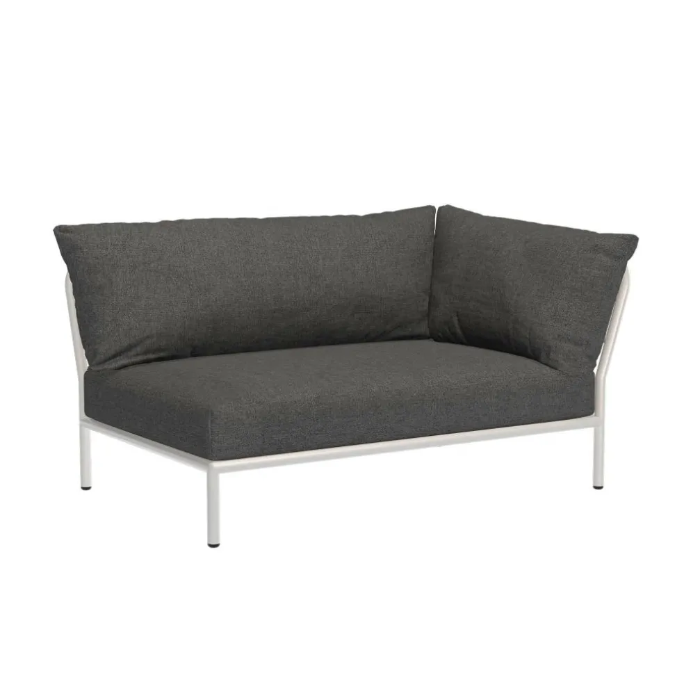 Level 2 Gartensofa rechts Gestell muted white