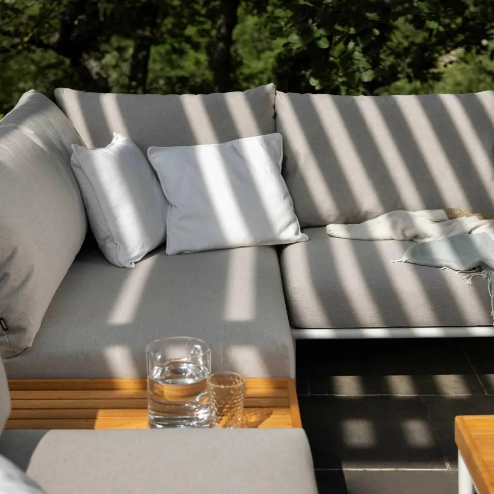 Level 2 Gartensofa rechts Gestell muted white