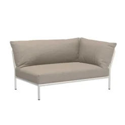 Level 2 Gartensofa rechts Gestell muted white