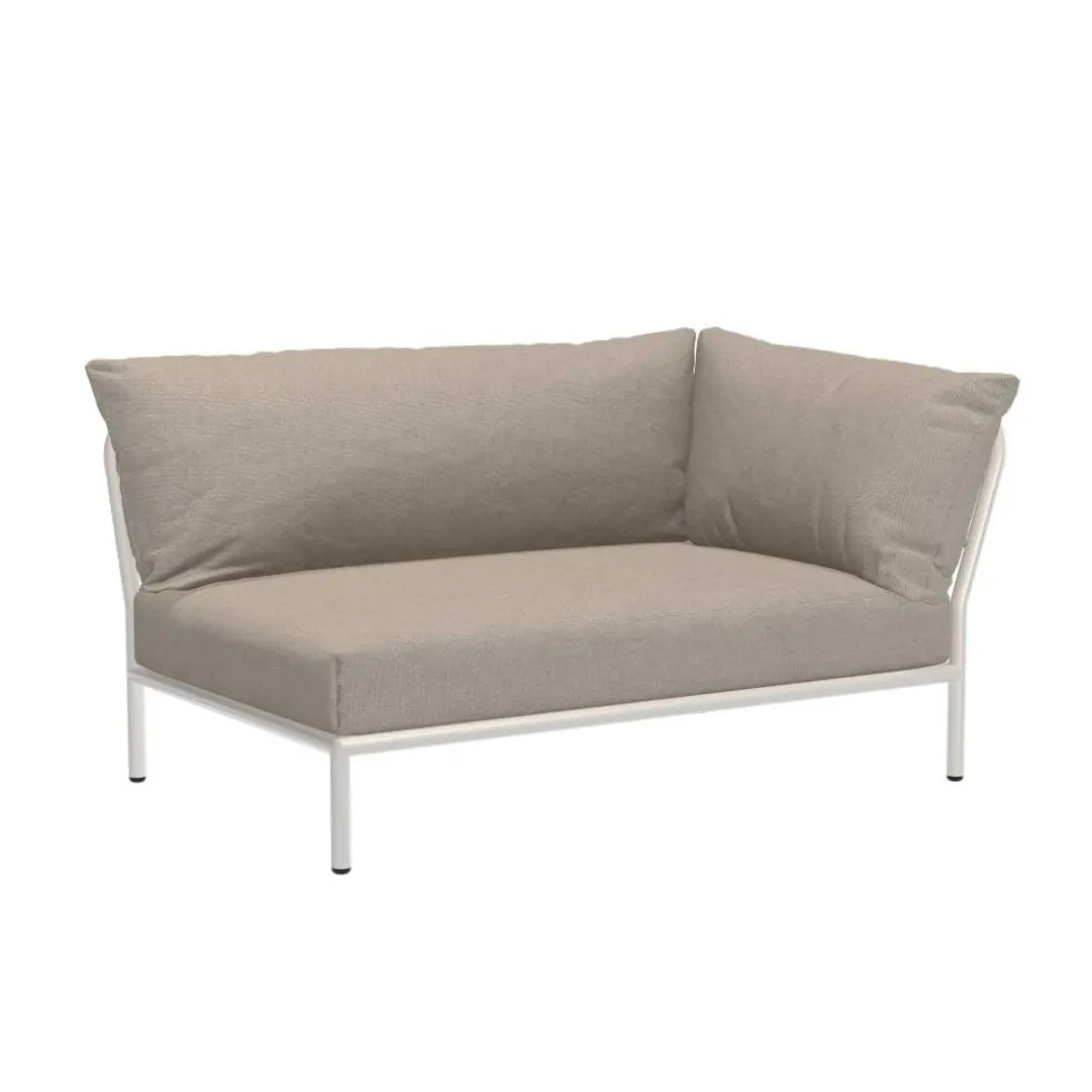 Level 2 Gartensofa rechts Gestell muted white