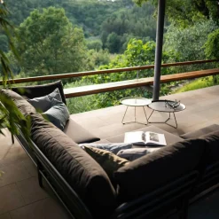 Level 2 Gartensofa rechts Gestell dunkelgrau