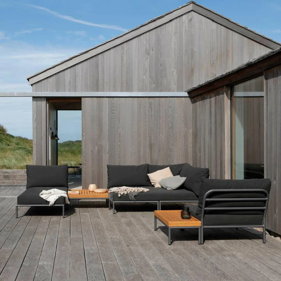 Level 2 Gartensofa rechts Gestell dunkelgrau