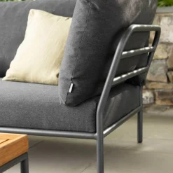 Level 2 Gartensofa rechts Gestell dunkelgrau