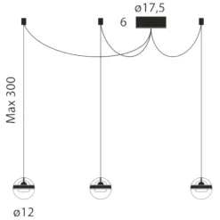 Limbus Cluster 3 LED Pendelleuchte