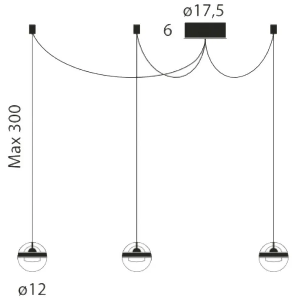 Limbus Cluster 3 LED Pendelleuchte