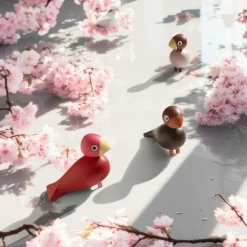 Limited Edition 2024 Holzfigur Singvogel Flora