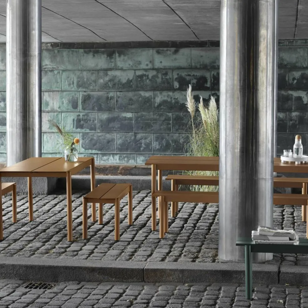 Linear Steel Gartenbank 110cm