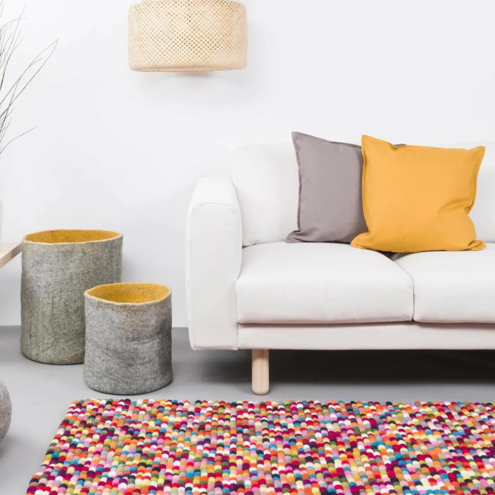 Lotte Filzkugelteppich rechteckig