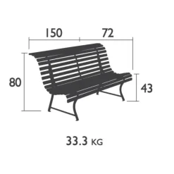 Louisiane Gartenbank 150cm
