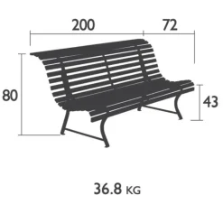 Louisiane Gartenbank 200cm