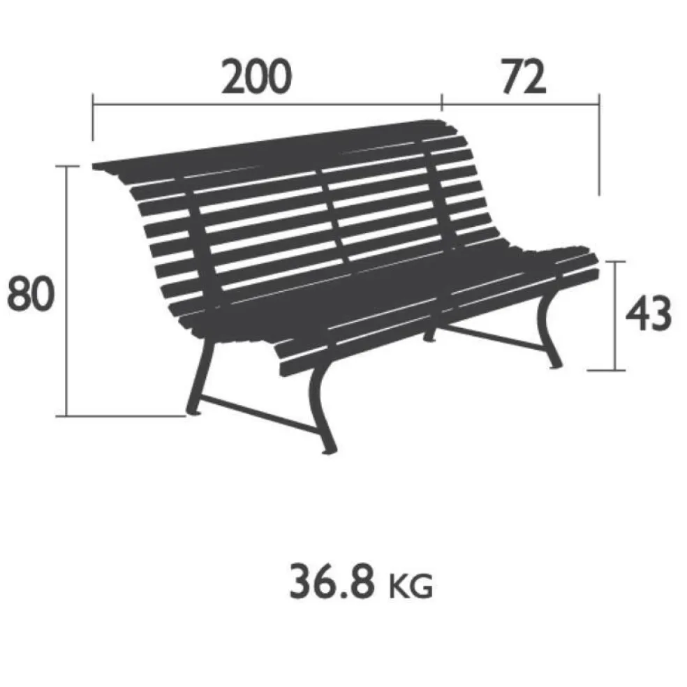 Louisiane Gartenbank 200cm