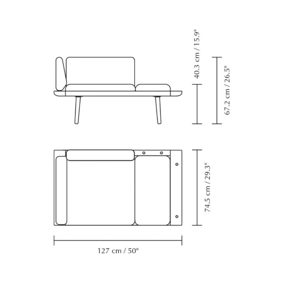 Lounge Around 1,5 Sitzer Sofa