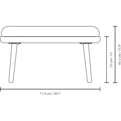 Lounge Around Shuffle Pouf Gestell Eiche dunkel