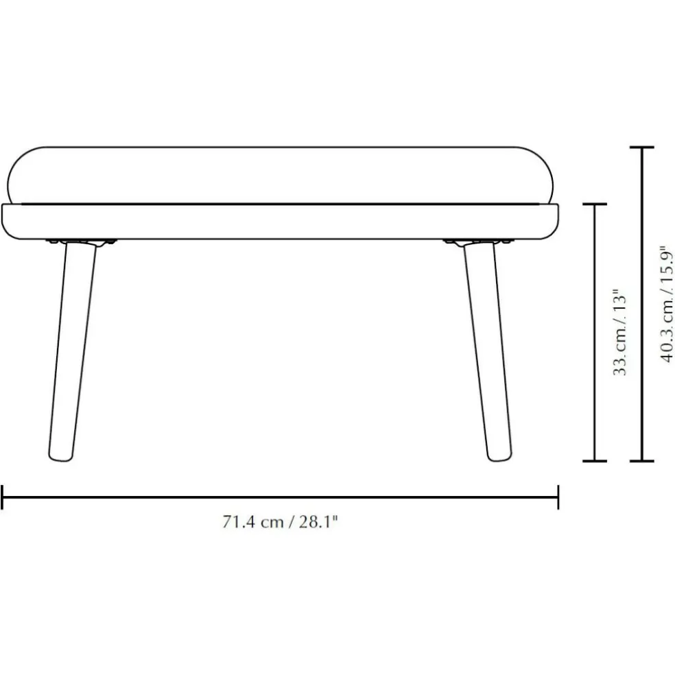 Lounge Around Shuffle Pouf Gestell Eiche dunkel